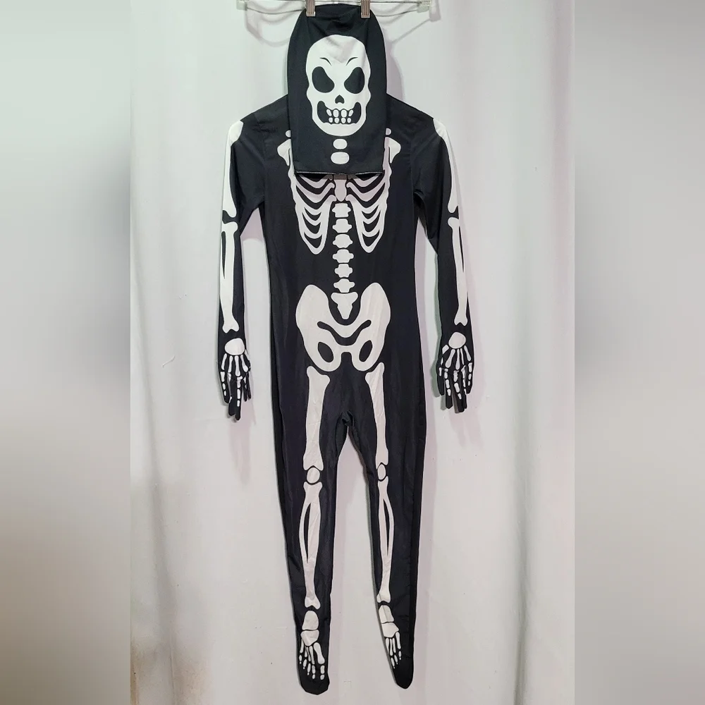 Spooktacular Creations NWOT Child Unisex Second Skin Skeleton Costume Sz Medium - Picture 2 of 7
